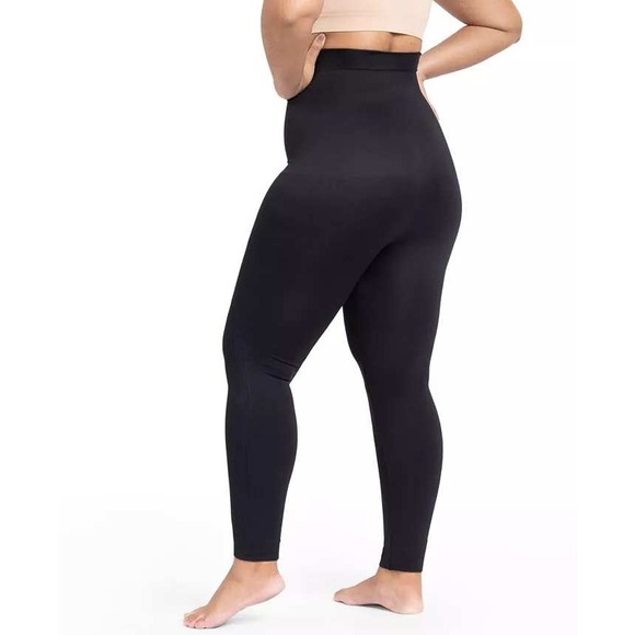 Shapermint High Waist Black Leggings Tummy Control Shapewear Compression 2X - Picture 1 of 3